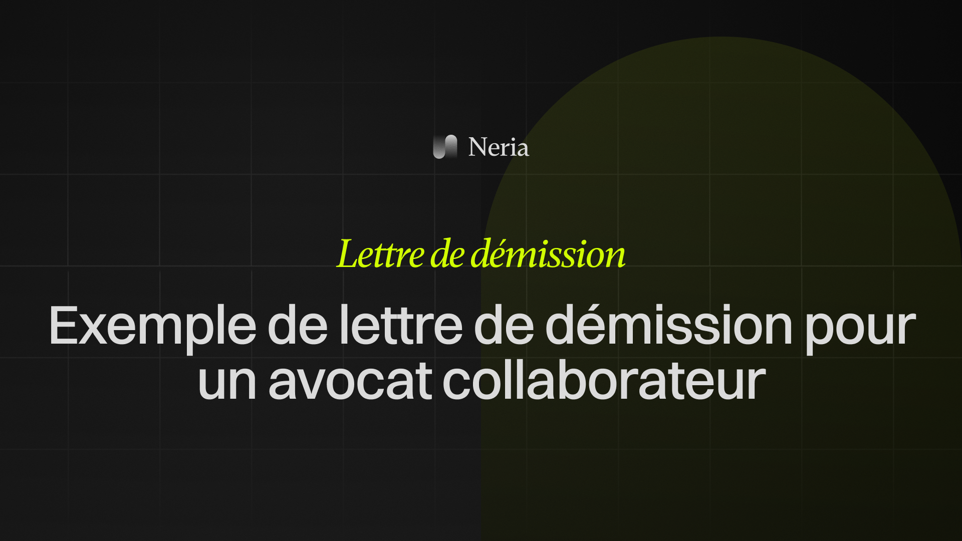 Exemple de lettre de démission pour un avocat